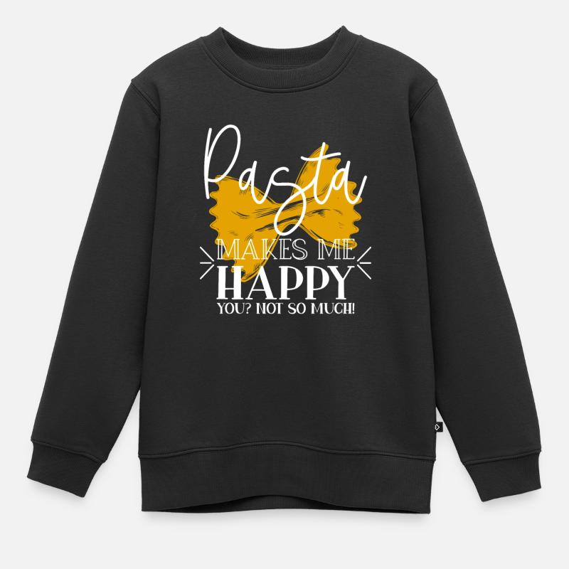 Pâtes pâtes - Sweat Premium enfant bio - noir