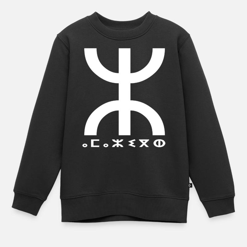 Amazigh Kabyle - Sweat Premium enfant bio - noir