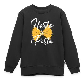 Pasta Nudeln - Kinder Premium Organic Sweatshirt - Schwarz - Vorne - AI Model Kid Female (0cm)