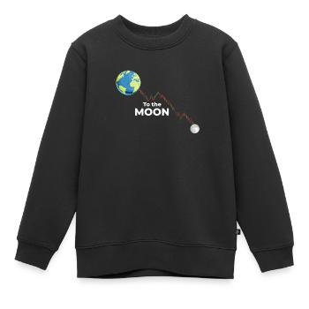 To the Moon - Börse Meme Stock Trading Aktien - Kinder Premium Organic Sweatshirt - Schwarz - Vorne - AI Model Kid Female (0cm)