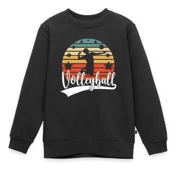 Volleyballer Beach Volleyball Herren Schmetterball - Kinder Premium Organic Sweatshirt - Schwarz - Vorne - AI Model Kid Female (0cm)