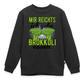 Brokkoli - Kinder Premium Organic Sweatshirt - Schwarz - Vorne - AI Model Kid Female (0cm)