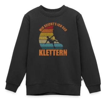 J’en ai marre de grimper - Sweat Premium enfant bio - noir - Devant - AI Model Kid Female (0cm)