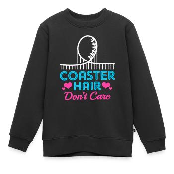 Achterbahn Haare - Kinder Premium Organic Sweatshirt - Schwarz - Vorne - AI Model Kid Female (0cm)