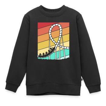 Achterbahn - Kinder Premium Organic Sweatshirt - Schwarz - Vorne - AI Model Kid Female (0cm)