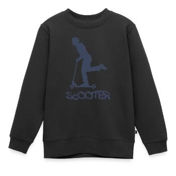 Scooter City Roller - Sweat Premium enfant bio - noir - Devant - AI Model Kid Female (0cm)