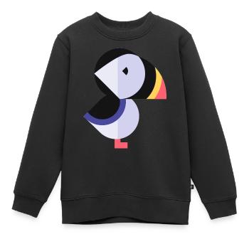 Papageientaucher - Kinder Premium Organic Sweatshirt - Schwarz - Vorne - AI Model Kid Female (0cm)