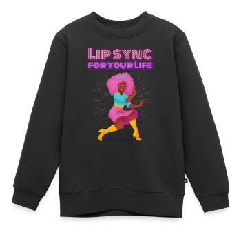 Drag Queen Drag Queen - Sweat Premium enfant bio - noir - Devant - AI Model Kid Female (0cm)