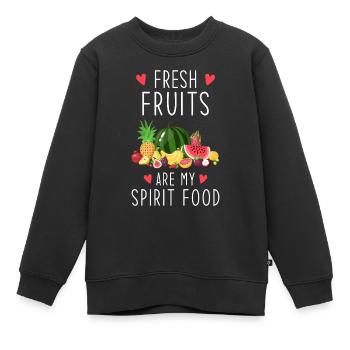 Fruits Fruit Rengaine - Sweat Premium enfant bio - noir - Devant - AI Model Kid Female (0cm)
