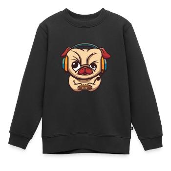 Brawlen Hund Brawl Gamer Zocken Gaming Game Dog - Kids Premium Organic Sweatshirt - black - Front - AI Model Kid Female (0cm)