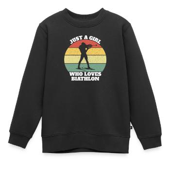 Biathlon biathlon fille - Sweat Premium enfant bio - noir - Devant - AI Model Kid Female (0cm)