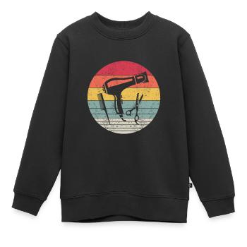 Coiffure coiffure Coiffure Hairstylist - Sweat Premium enfant bio - noir - Devant - AI Model Kid Female (0cm)