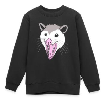 Opossum - Kinder Premium Organic Sweatshirt - Schwarz - Vorne - AI Model Kid Female (0cm)