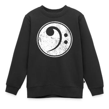 Bass Clef Bassist Bass Player Musician - Kinder Premium Organic Sweatshirt - Schwarz - Vorne - AI Model Kid Female (0cm)
