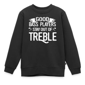 Bass Player Musician - Kinder Premium Organic Sweatshirt - Schwarz - Vorne - AI Model Kid Female (0cm)