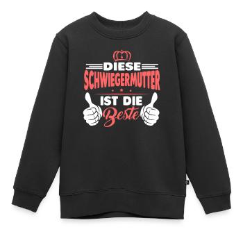 Beste Schwiegermutter Geschenk - Kinder Premium Organic Sweatshirt - Schwarz - Vorne - AI Model Kid Female (0cm)