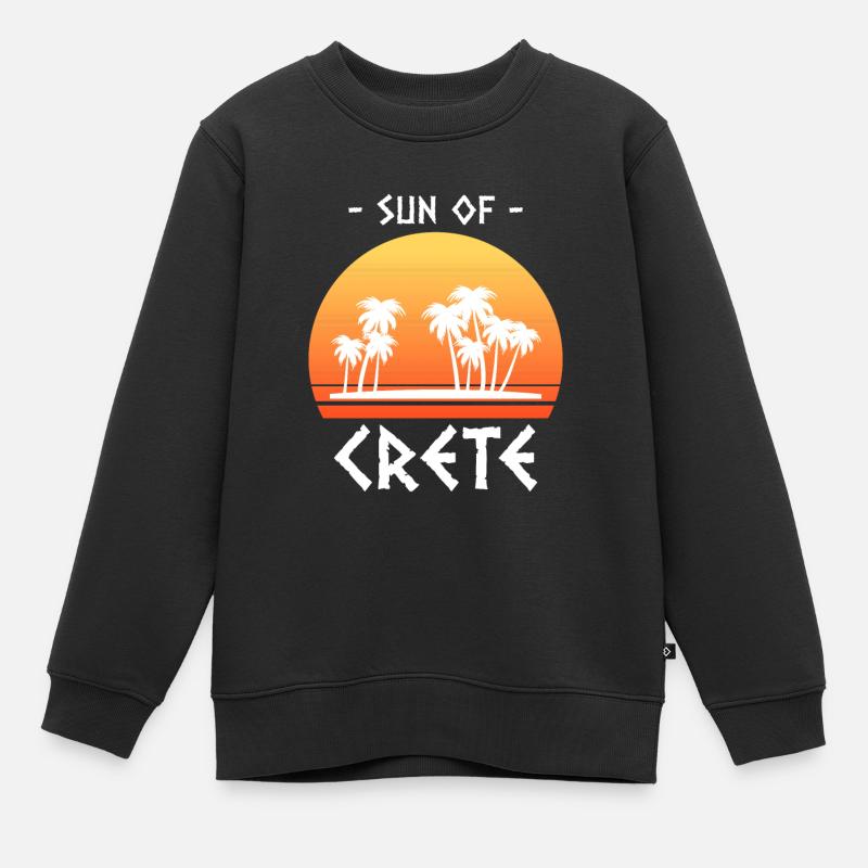 Crète Cadeaux de vacances - Sweat Premium enfant bio - noir