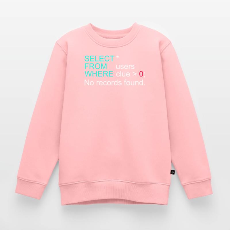 Données de base de données SQL Programmer Administration Sweat Premium enfant bio