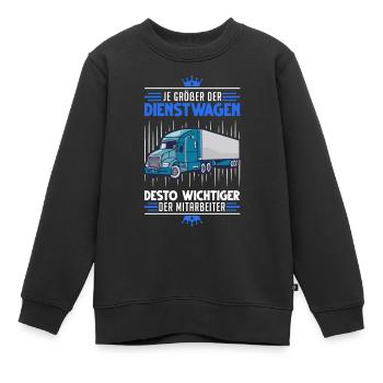 LKW-Fahrer Dienstwagen Lastwagen Spedition LKW - Kinder Premium Organic Sweatshirt - Schwarz - Vorne - AI Model Kid Female (0cm)