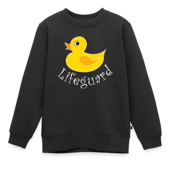 Ente Entchen Quietscheente Quak - Kinder Premium Organic Sweatshirt - Schwarz - Vorne - AI Model Kid Female (0cm)