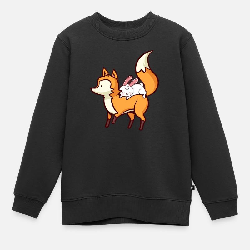 Fuchs - Kinder Premium Organic Sweatshirt - Schwarz