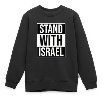 #standwithisrael / Solidarité avec Israël - Sweat Premium enfant bio - noir - Devant - AI Model Kid Female (0cm)