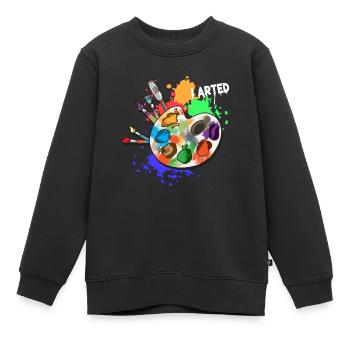 Spruch I Arted Grafik Künstler Kunsthandwerk - Kinder Premium Organic Sweatshirt - Schwarz - Vorne - AI Model Kid Female (0cm)