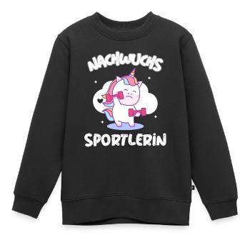Nachwuchssportler Sportler SportlerinBaby Pferd - Kinder Premium Organic Sweatshirt - Schwarz - Vorne - AI Model Kid Female (0cm)