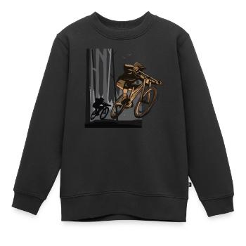 VTT Vélo Vélo VTT VTT BMX - Sweat Premium enfant bio - noir - Devant - AI Model Kid Female (0cm)