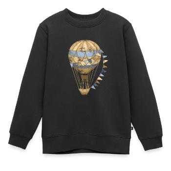 Montgolfière montgolfière - Sweat Premium enfant bio - noir - Devant - AI Model Kid Female (0cm)