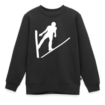 Skispringen Skifliegen Skispringer - Kinder Premium Organic Sweatshirt - Schwarz - Vorne - AI Model Kid Female (0cm)