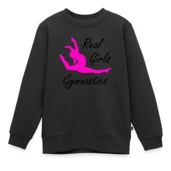 Gymnaste faisant la gymnastique de gymnastique de poirier - Sweat Premium enfant bio - noir - Devant - AI Model Kid Female (0cm)