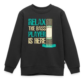 Bass Joueur - Sweat Premium enfant bio - noir - Devant - AI Model Kid Female (0cm)