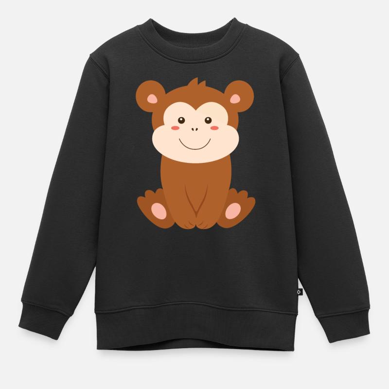Bébé singes enfants - Sweat Premium enfant bio - noir