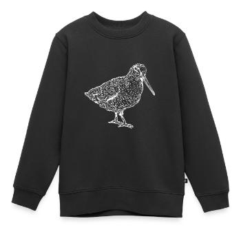 Oiseau oiseau oiseau mouches - Sweat Premium enfant bio - noir - Devant - AI Model Kid Female (0cm)