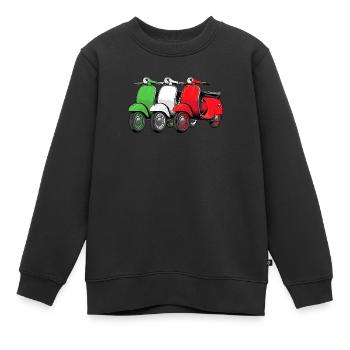 Scooter scooter mobylette scooter - Sweat Premium enfant bio - noir - Devant - AI Model Kid Female (0cm)