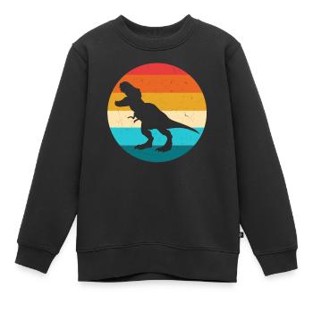 T-Rex - Kids Premium Organic Sweatshirt - black - Front - AI Model Kid Female (0cm)
