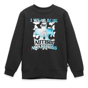 Autisme Autiste Asberger Autisme Awareness Puzzle - Sweat Premium enfant bio - noir - Devant - AI Model Kid Female (0cm)