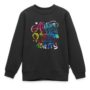 Autisme Autiste Asberger Autisme Awareness Puzzle - Sweat Premium enfant bio - noir - Devant - AI Model Kid Female (0cm)