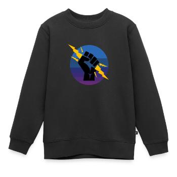 Electrician ElectronicIan Vintage Retro Premium - Kids Premium Organic Sweatshirt - black - Front - AI Model Kid Female (0cm)