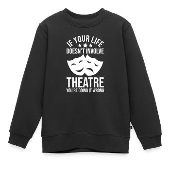 Théâtre Théâtre - Sweat Premium enfant bio - noir - Devant - AI Model Kid Female (0cm)