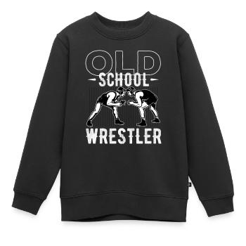Ringen, Ringen griechisch römischer Stil, - Kinder Premium Organic Sweatshirt - Schwarz - Vorne - AI Model Kid Female (0cm)