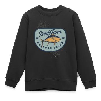 Frischer Thunfisch Tuna Seafood - Kinder Premium Organic Sweatshirt - Schwarz - Vorne - AI Model Kid Female (0cm)
