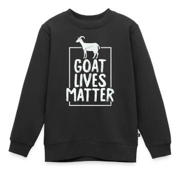 Goat Lives Matter - Kinder Premium Organic Sweatshirt - Schwarz - Vorne - AI Model Kid Female (0cm)