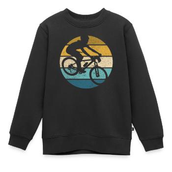 Retro Track Cycling Vintage Cycling Track - Kids Premium Organic Sweatshirt - black - Front - AI Model Kid Female (0cm)