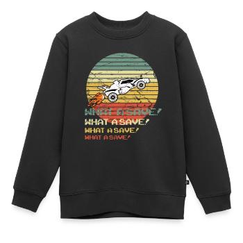 Rocket RC Car League Soccer Retro Vintage - Sweat Premium enfant bio - noir - Devant - AI Model Kid Female (0cm)
