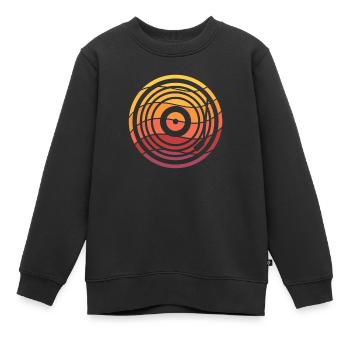 Retro Vinyl Record Record Collector - Kids Premium Organic Sweatshirt - black - Front - AI Model Kid Female (0cm)