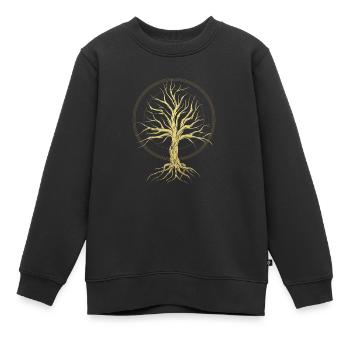Arbre de vie Magique ésotérique Conception ésotérique - Sweat Premium enfant bio - noir - Devant - AI Model Kid Female (0cm)
