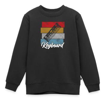 Vintage Keyboard - Keyboarder Music Retro Gift - Kids Premium Organic Sweatshirt - black - Front - AI Model Kid Female (0cm)