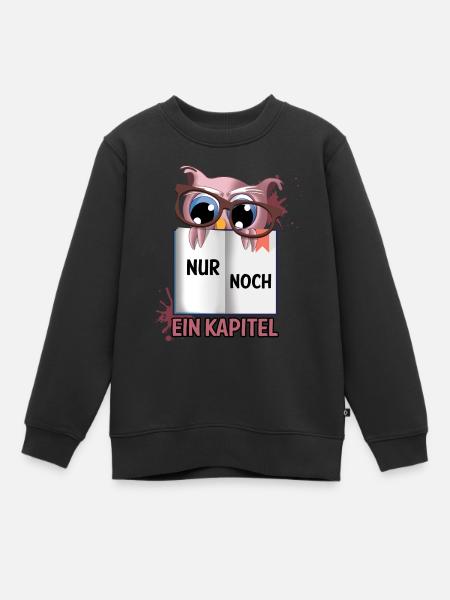 Bücher Eule - Kinder Premium Organic Sweatshirt - Schwarz